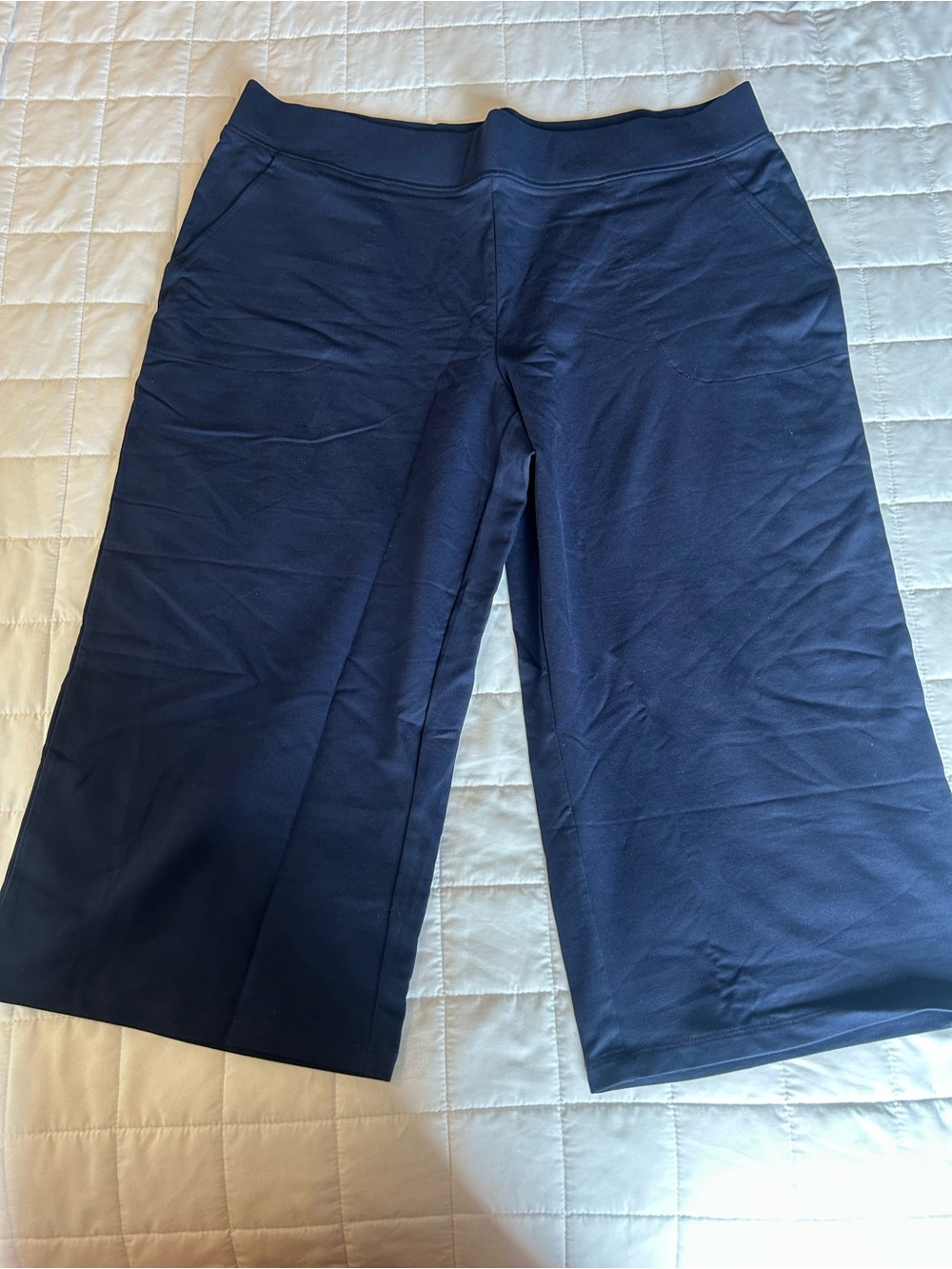 Denim & Co. Petite EasyWear French Terry Crop Pant size XL petite NEW